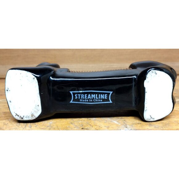 Vintage Dachshund Weiner Dog Letter Holder by Streamline Black Gold Tone - Picture 5 of 6